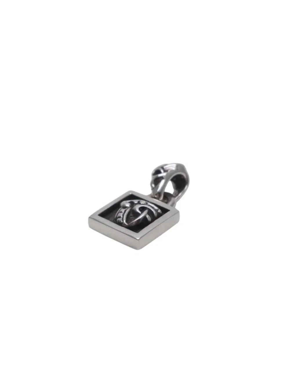 Chrome Hearts Framed Heart Necklace 925 Sterling Silver Celtic